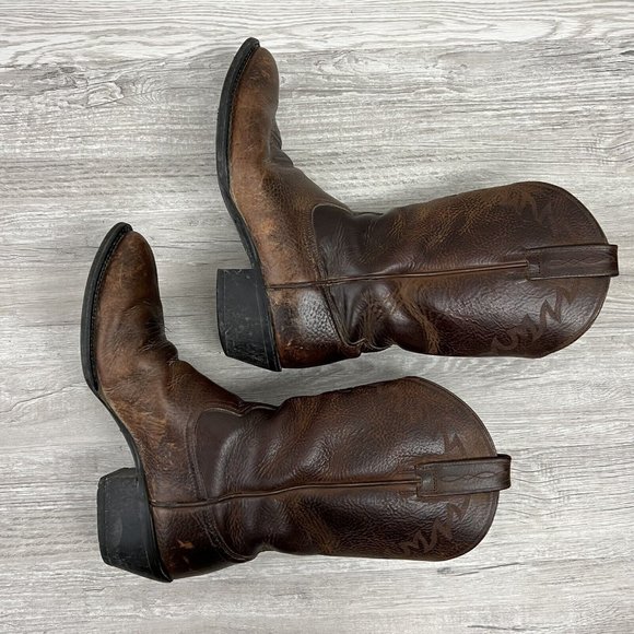 Ariat Heritage Mens Brown Leather Roper Round Toe Cowboy Boots Size 🧧SOLD🧧 - Picture 8 of 11